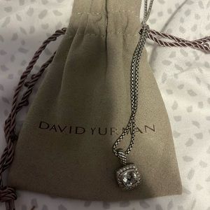 Prasiolite & Diamond Petite Albion Pendant Necklace-David Yurman